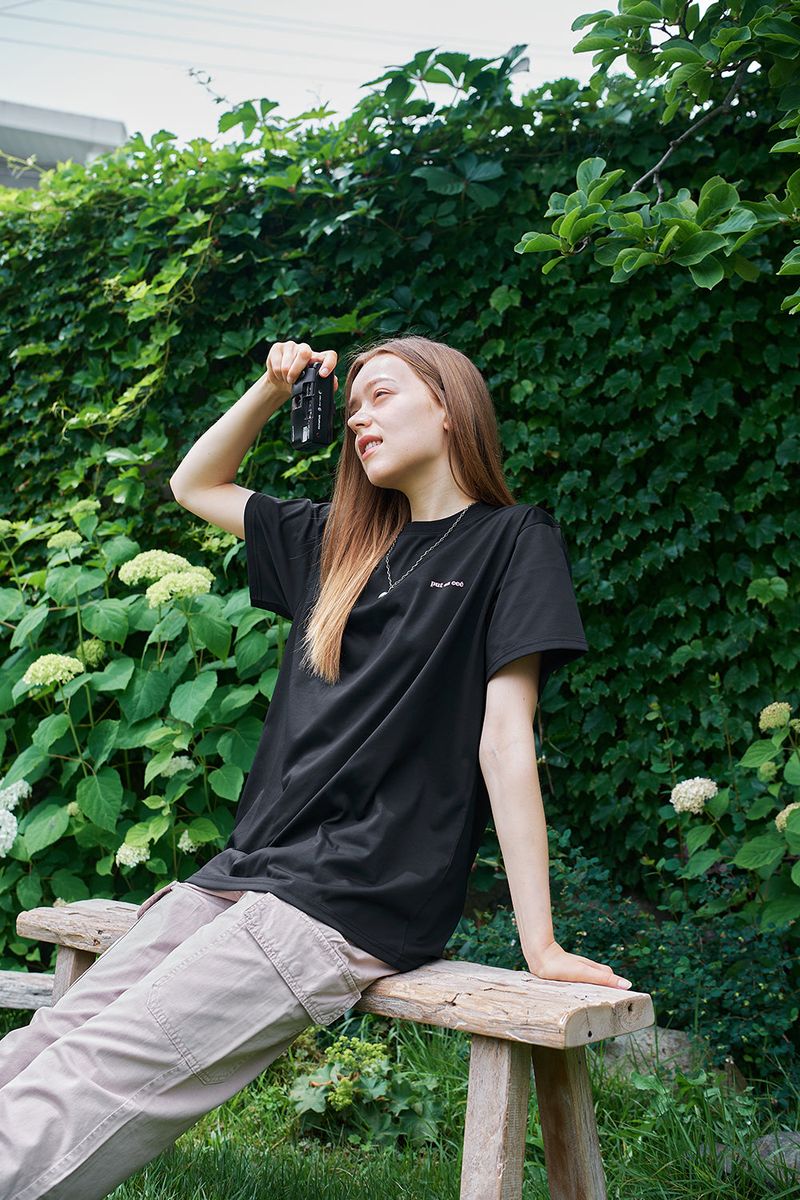 ROUND LOGO OVERSIZED T-SHIRTS_2COLORS