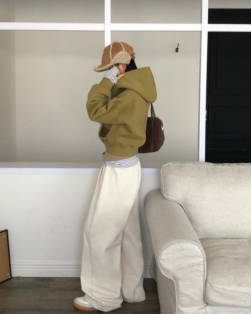 [ORIGINAL] ROSE Pintuck Cotton Pants