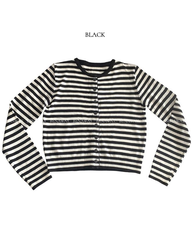 kitsch Round Stripe Cardigan 4C
