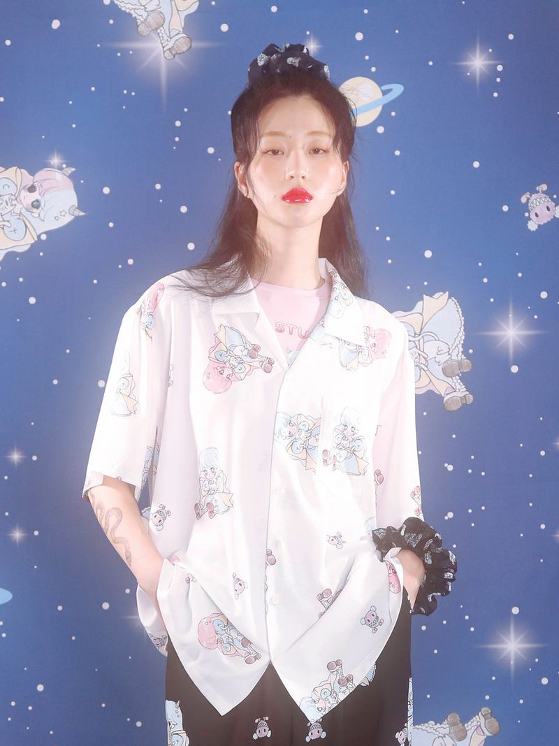 CLUT STUDIO（クラットスタジオ）の「0 7 coke devil hawaiian shirt - WHITE（Tops）」