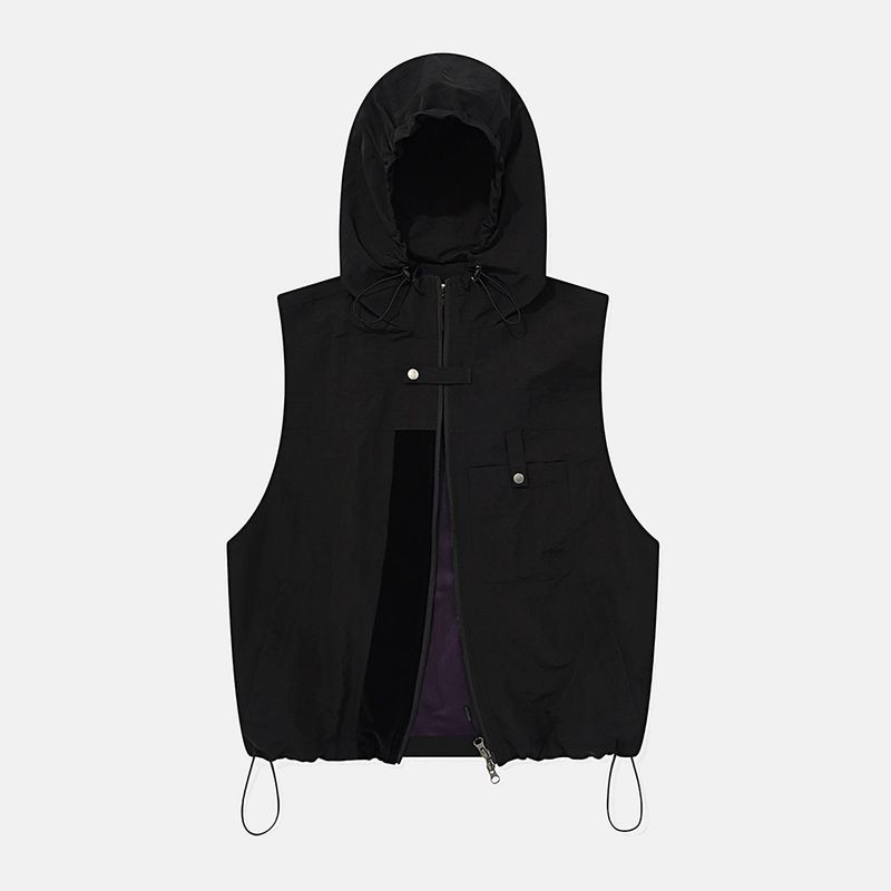 karactor（カラクター）の「Voyage hooded zip vest / Black（Tops）」