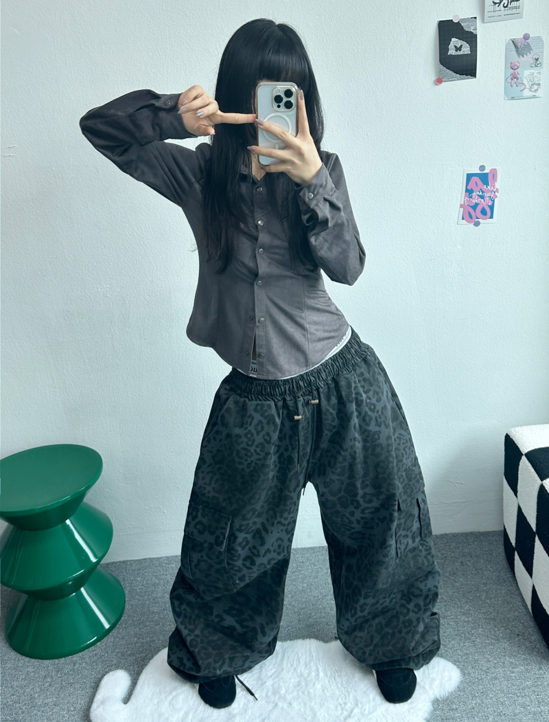 レオパードスポットカーゴパンツ🖤🤎 - 2カラーズ