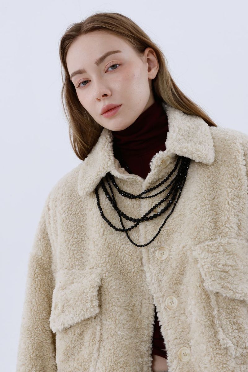 SHEARLING POCKET COAT_BEIGE