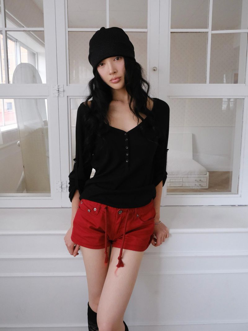 floral punching beanie