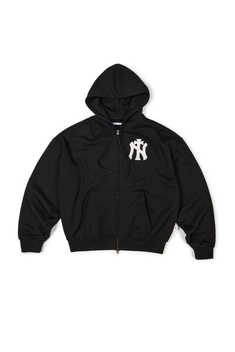 ETCE（イーティーシーイー）の「(BASE) NY CROSS HOOD ZIP UP (BLACK)（Tops）」
