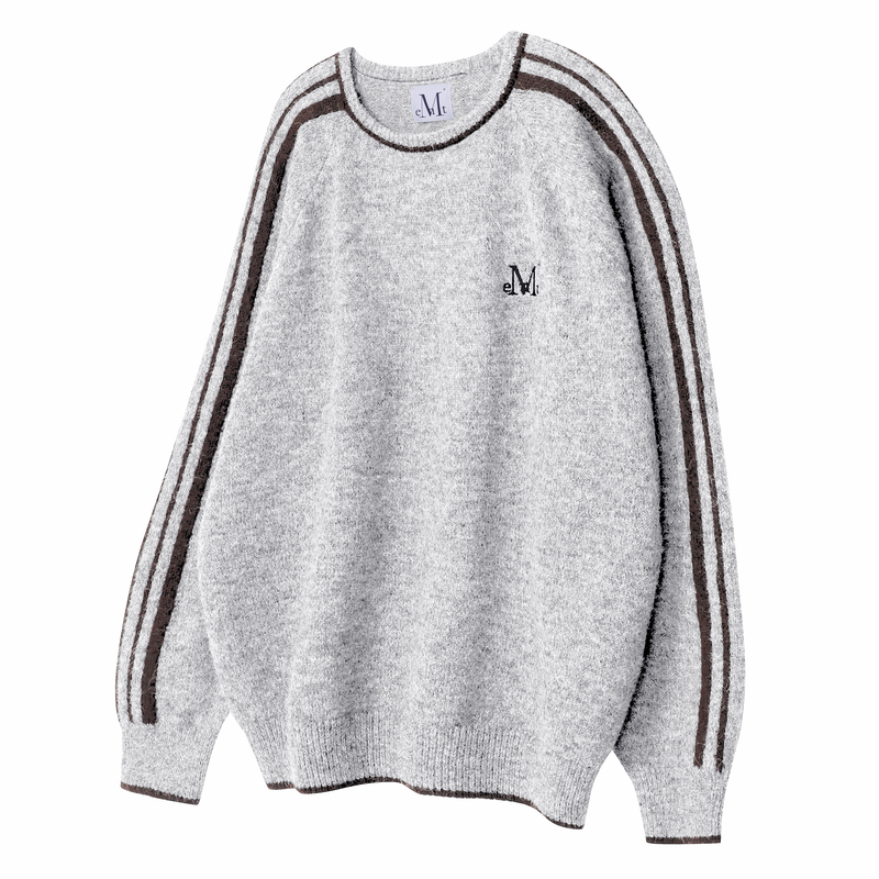 MUCENT（ムセント）の「ヘルネトラックラインルーズフィットニットユニセックス(3Color)（トップス）」