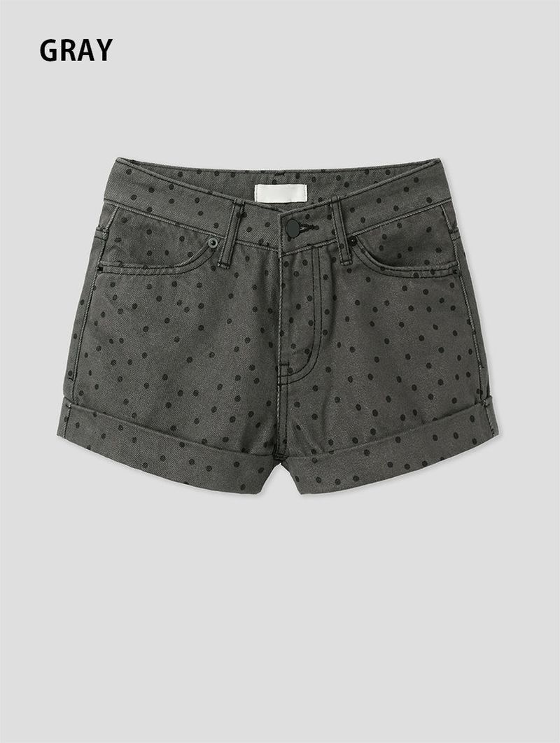NONFADE DOT DENIM SHORTS (2C)