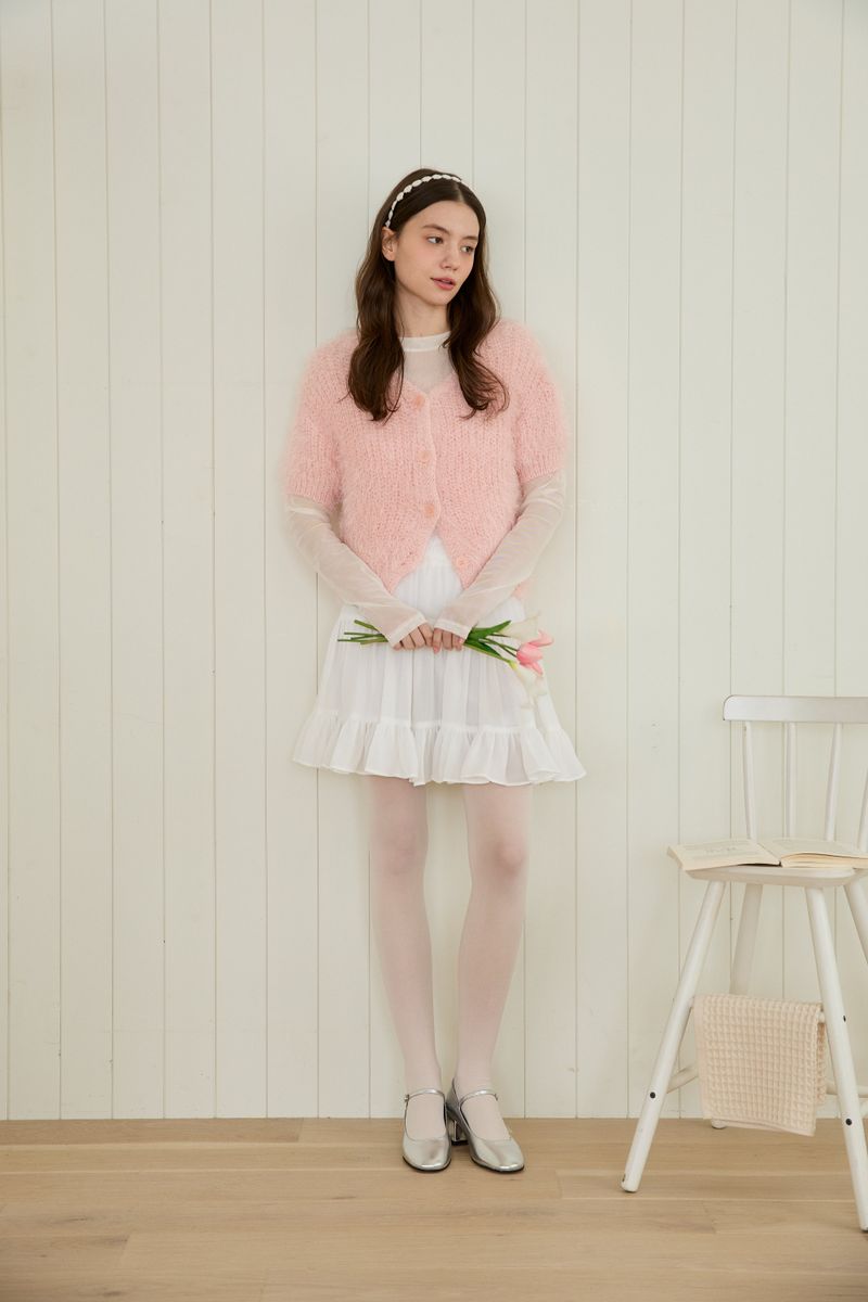 PINK PINEAPPLE(ピンクパイナップル)の「MESH SHEER SIMPLE TOP(Tops)」