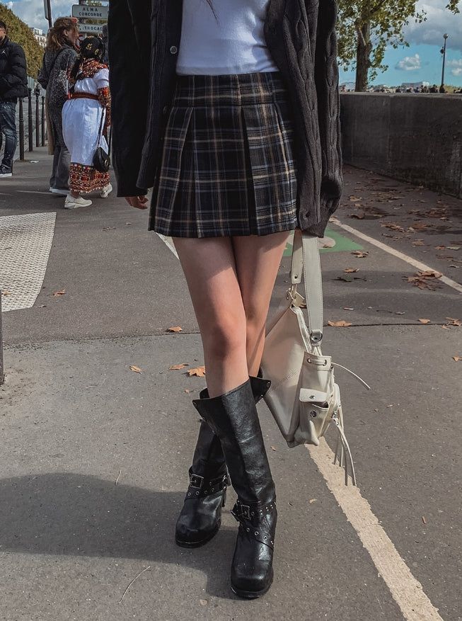 Zendy pleats mini skirt