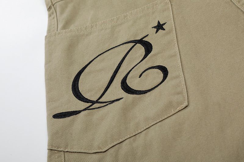 Lettering Pocket Bermuda Pants