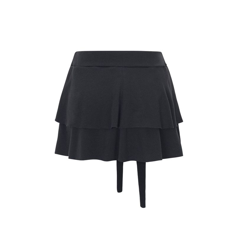 PLIE SKIRT-BLACK