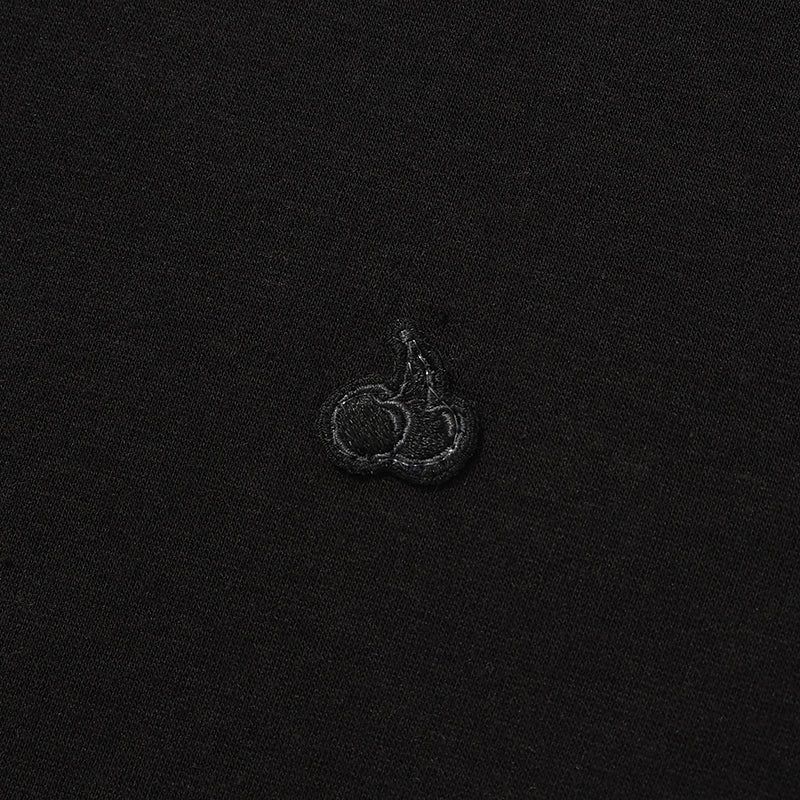 KIRSH PLAIN ROUND FITTED T-SHIRT [BLACK]
