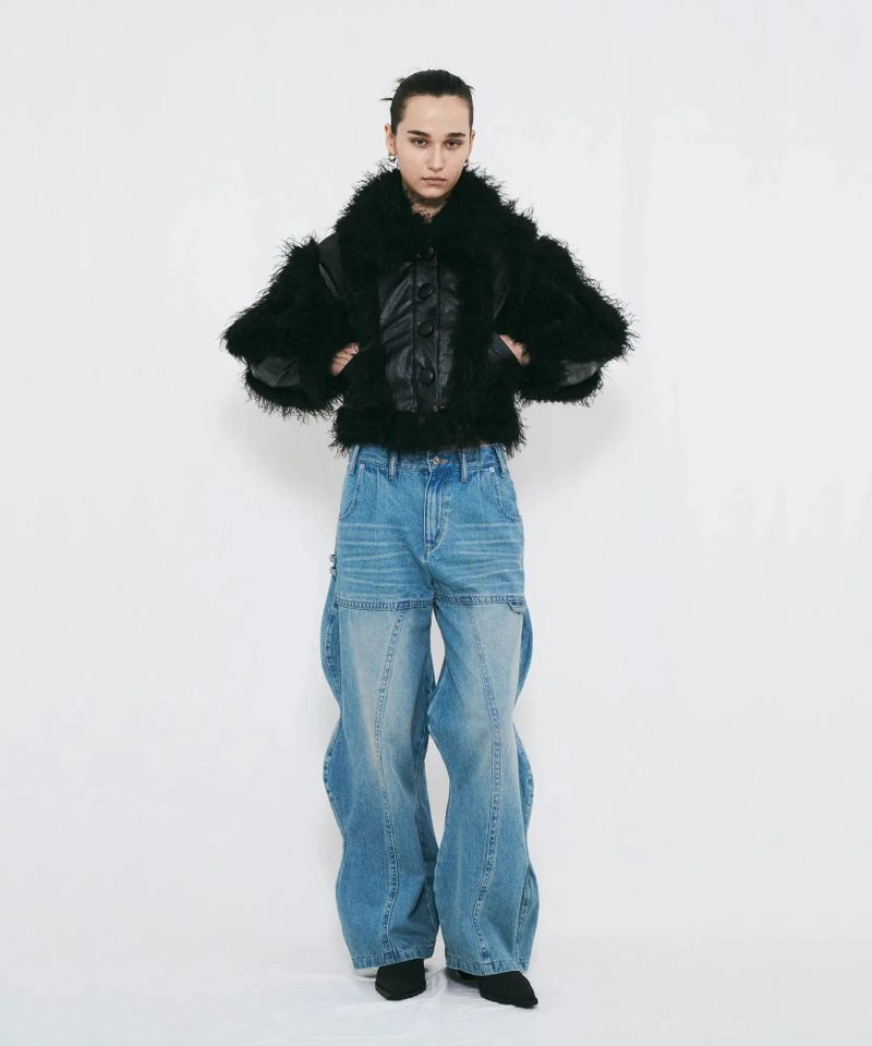 WAVE DENIM PANTS