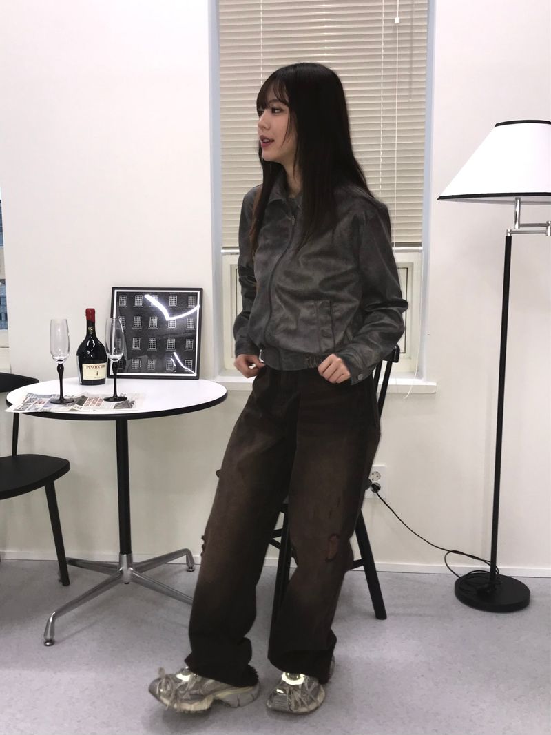 Arcti leather blouson jacket
