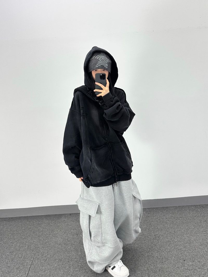 rugged fleece big balloon pants