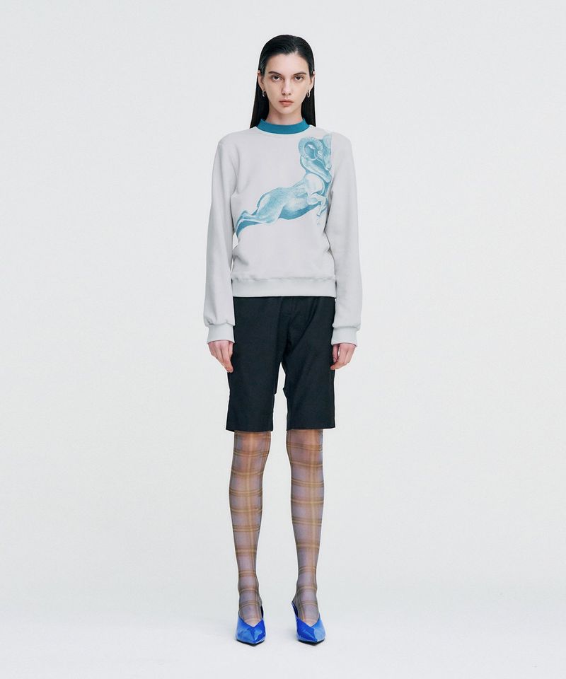 Double Rib Sweatshirt - Dall Sheep _ GREY