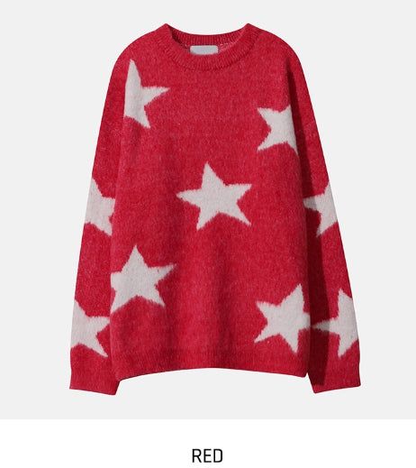 Star loose fit brush knit