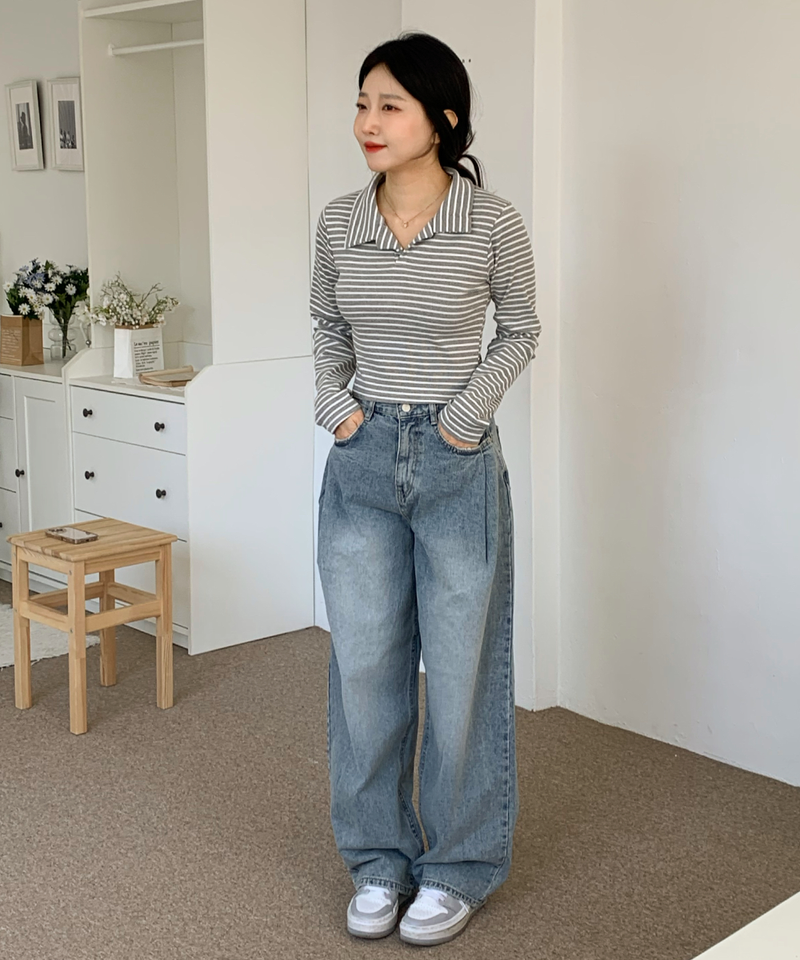 one-pintuck hip pants