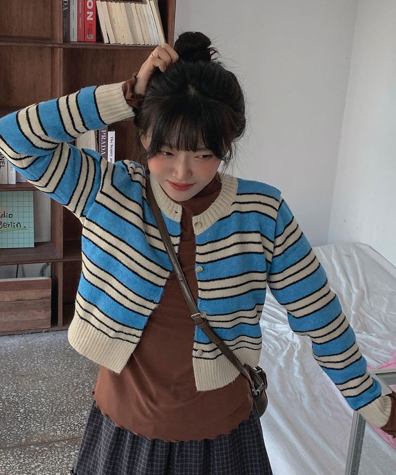 Mode Stripe Cardigan