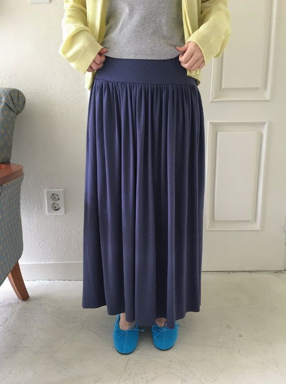 Basta Shirring Banding Long Skirt