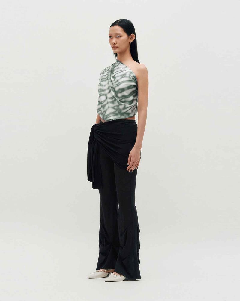 Layered Wrap Tie _ BLACK