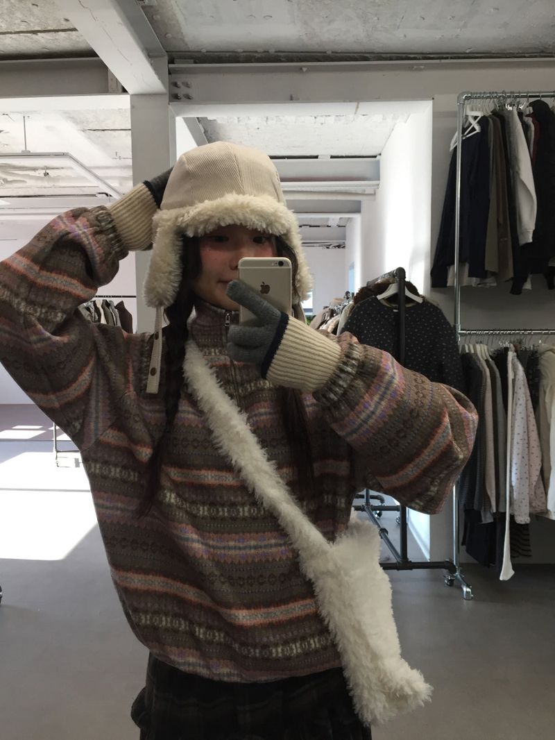 Reversible Boucle Trapper Hat (2 Colors)