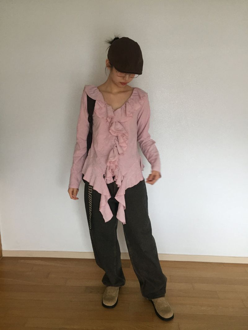DUGGY(ダギー)の「Winkle Frill Blouse T-Shirt (3colors)(Tops)」