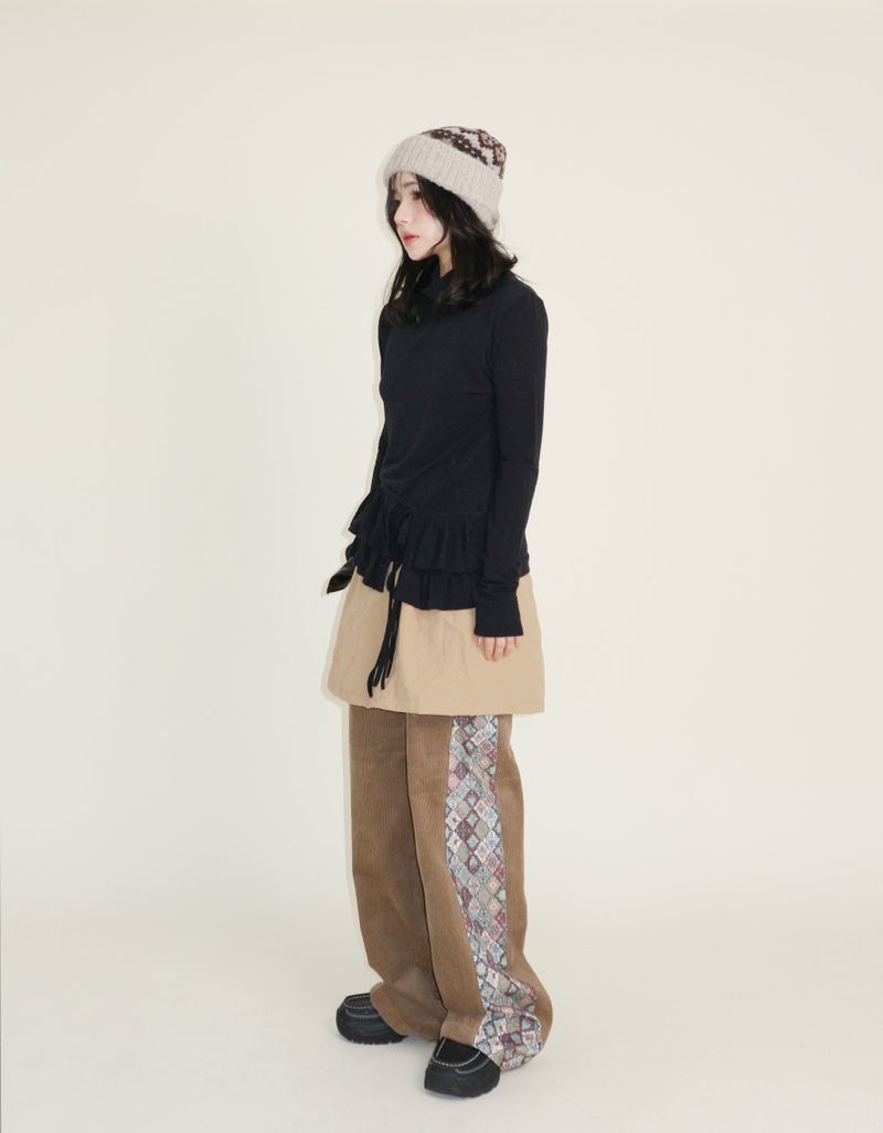 Yves Double Frill Layered Shea Turtleneck (Turtleneck)
