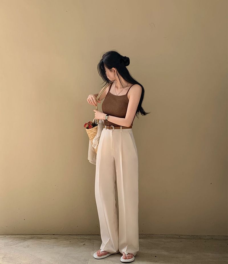 [BELLIDE MADE] CASTERA RIB KNIT CAMISOLE