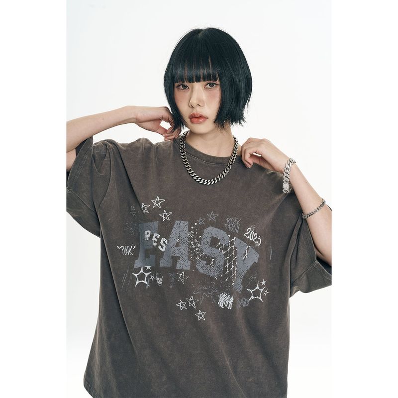 Doodle Pigment Short Sleeve - Charcoal