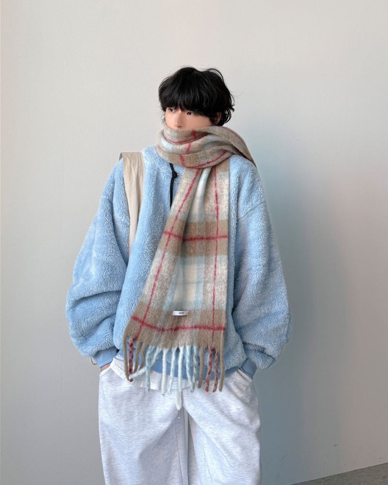 YOURNUS(ユアナス)の「アジールウールチェックマフラー(ファッション小物)」