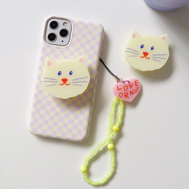 [MADE]Pink Love-Lemon Yellow Bead Strap