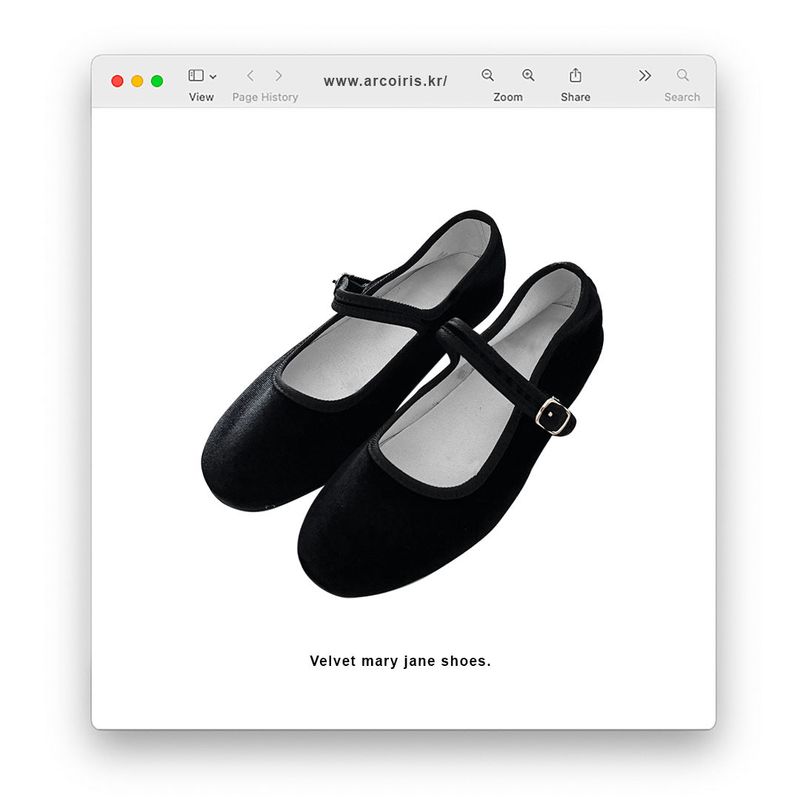 Arco iris(アルコイリス)の「Velvet mary jane shoes(Shoes)」
