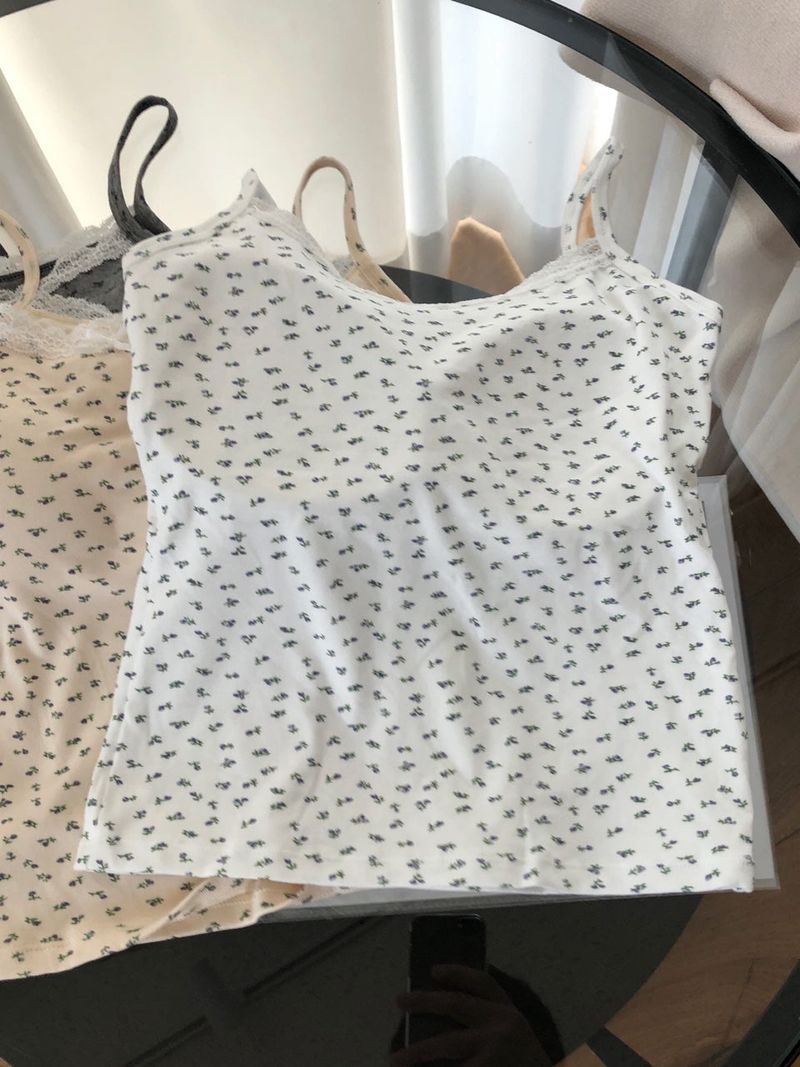 Ditsy Flower Lace Tank Top
