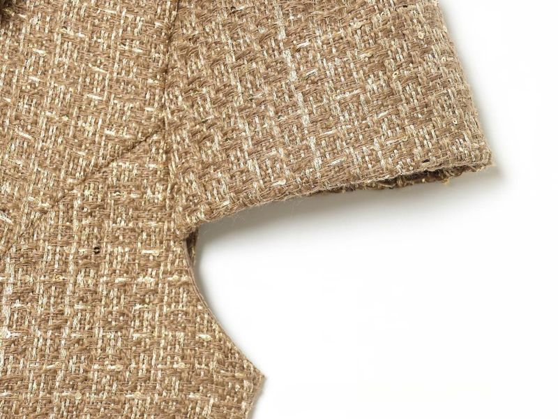 Lurex Tweed Puff Blouse