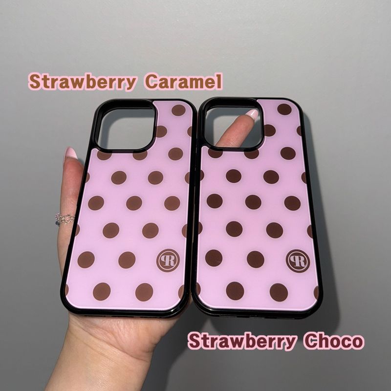 [MADE] m dot. (strawberry chcoco) glass bumper iPhone case