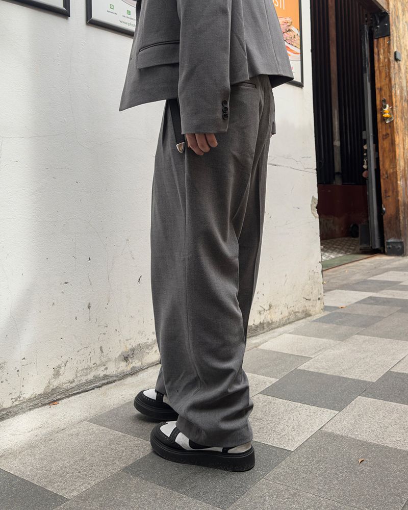 LUMI Back Banding Wide Slacks