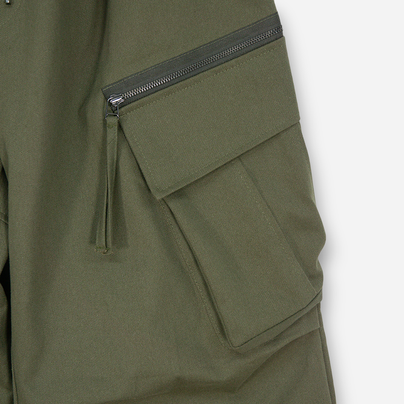 Zipper Big Cargo Cotton Pants