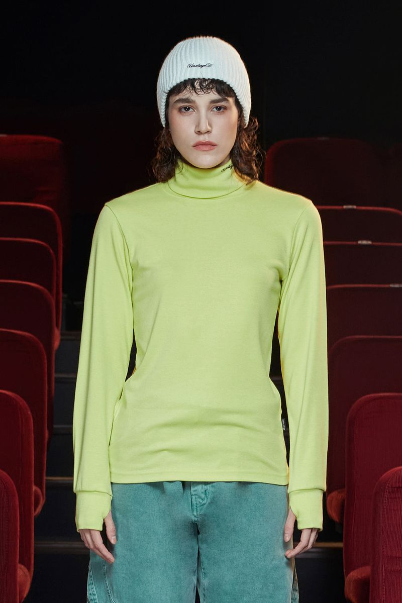 UNALLOYED(アナロイド)の「TURTLENECK KNIT T SHIRT / LIME(Tops)」