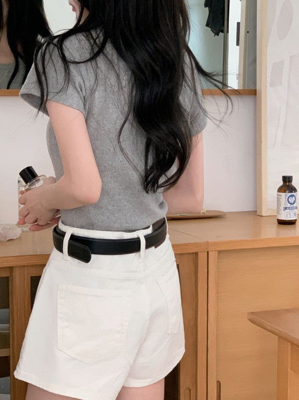 Daily Square Leather Belt (4color)