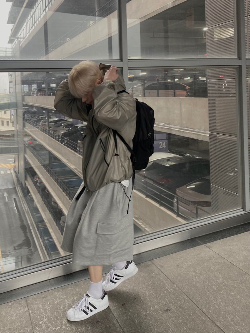 Strap sweat bermuda pants 2C
