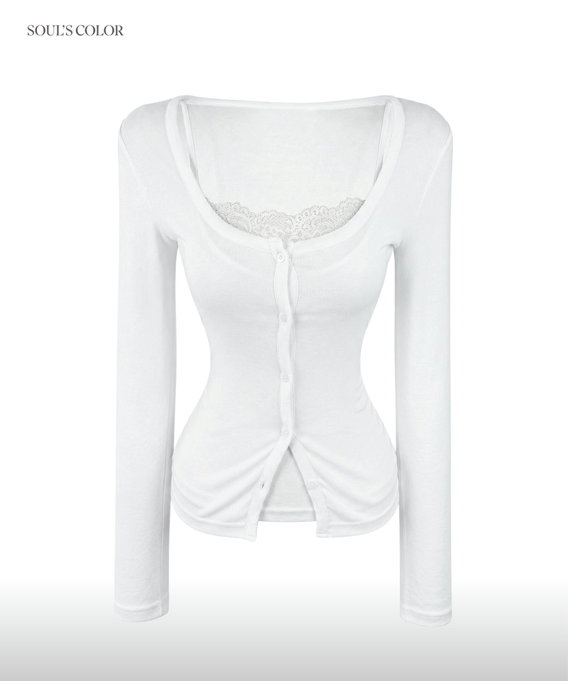 Romantic lace cardigan top (2color)