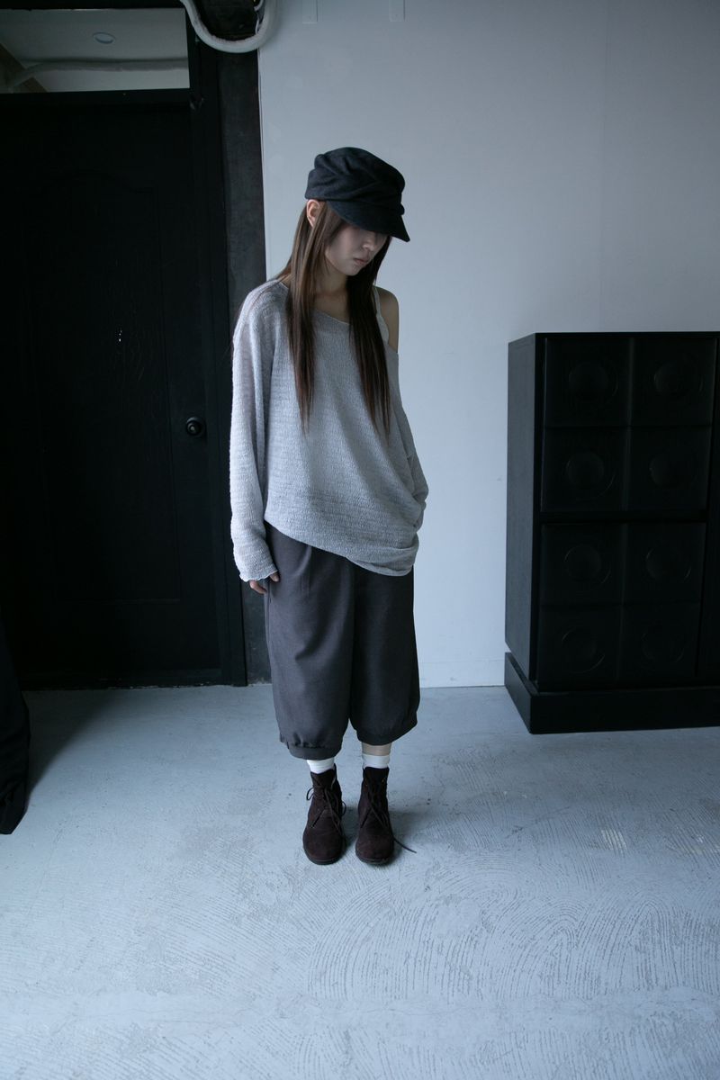 soft slub loose knit top(2colors)