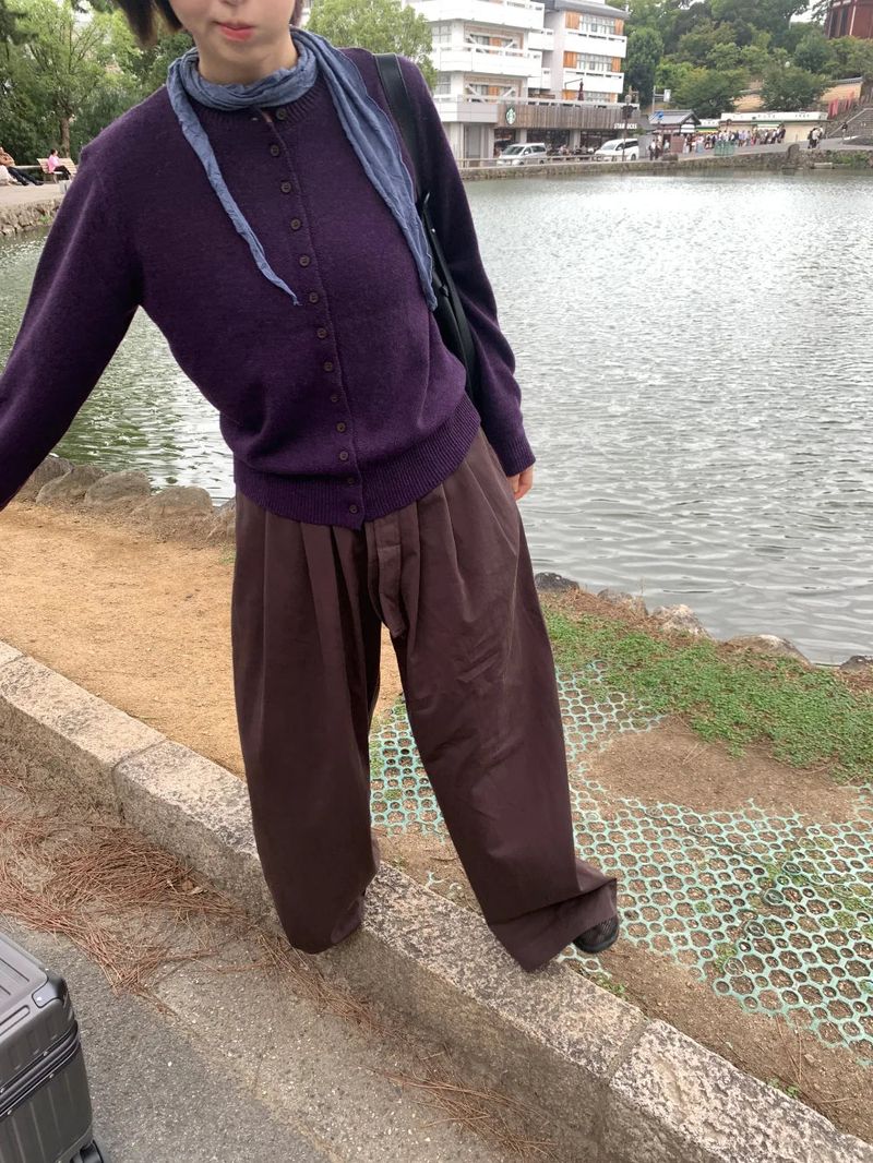 Button wool cardigan