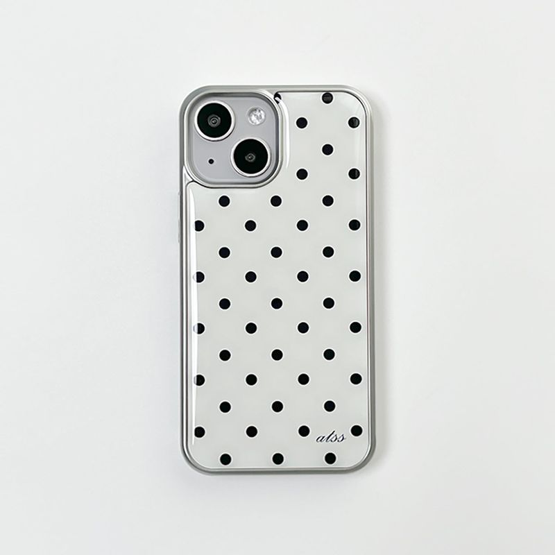 allthesamestudio(オールザセイムスタジオ)の「dot epoxy silver bumper case(white)(Smartphone Accessories)」