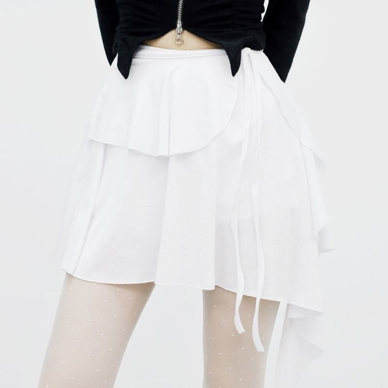 Kehi unbalanced mini skirt