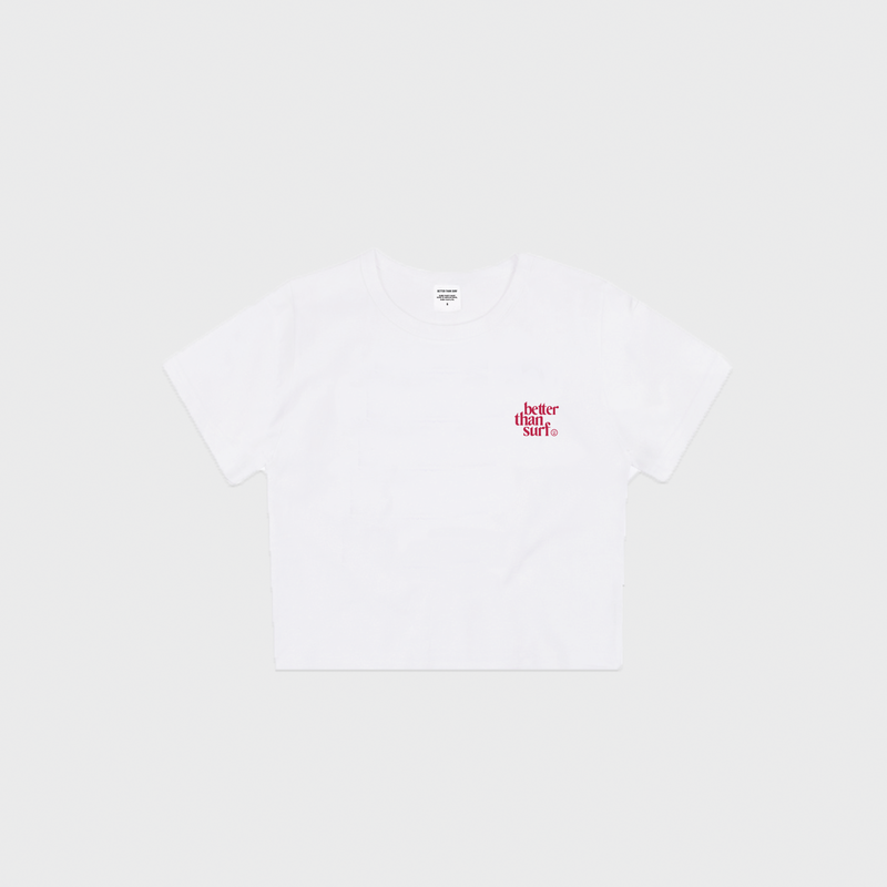 SMILE LOGO CROP TEE - VIVA MAGENTA