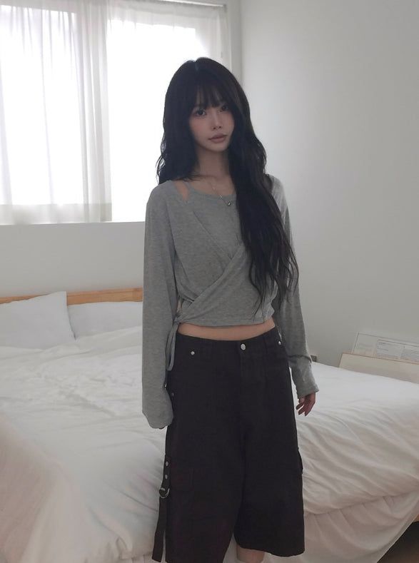 Kiru Layered Wrap Cardigan