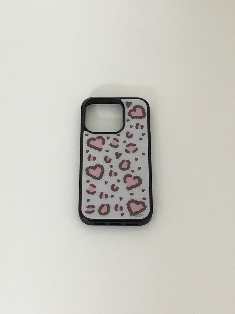 shop.nuee(ショップニュイ)の「heart leopard (gray) case (Smartphone Accessories)」
