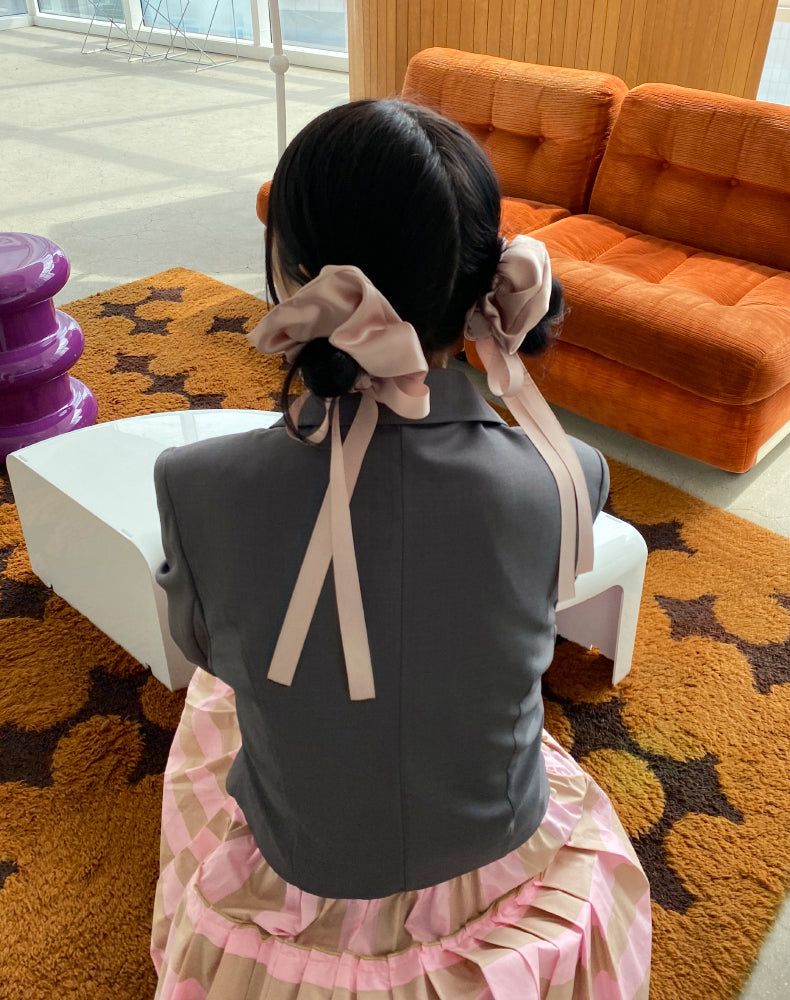 another language（アナザーランゲージ）の「サテンストラップシュシュ (INDI PINK)（ヘアアクセサリー）」